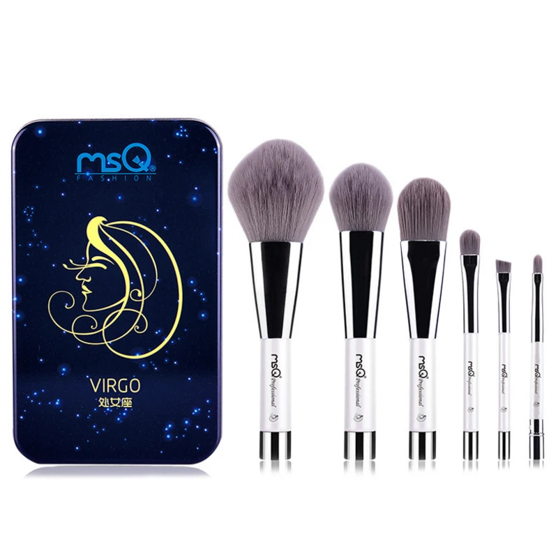 

MSQ 12 Constellation Series With Magnetic Case 6Pcs Makeup Brush Set Synthetic Hair Portable Professional Brush Short Handle 20