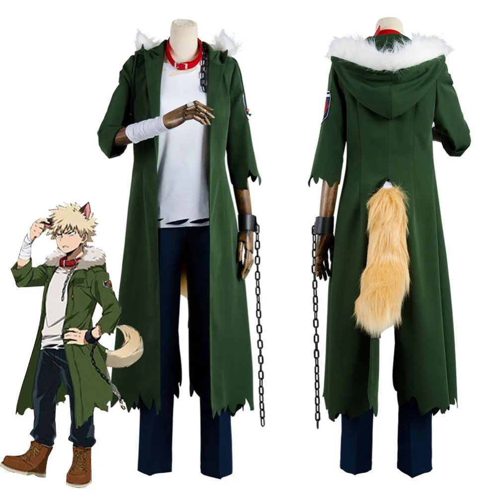 Полный комплект Boku no Hero моя геройская Академия Katsuki Bakugou костюмы для косплея