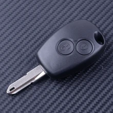 2 кнопки корпус автомобильного ключа дистанционного управления чехол Fob с нерезанным лезвием подходит для RENAULT Clio DACIA Logan Sandero