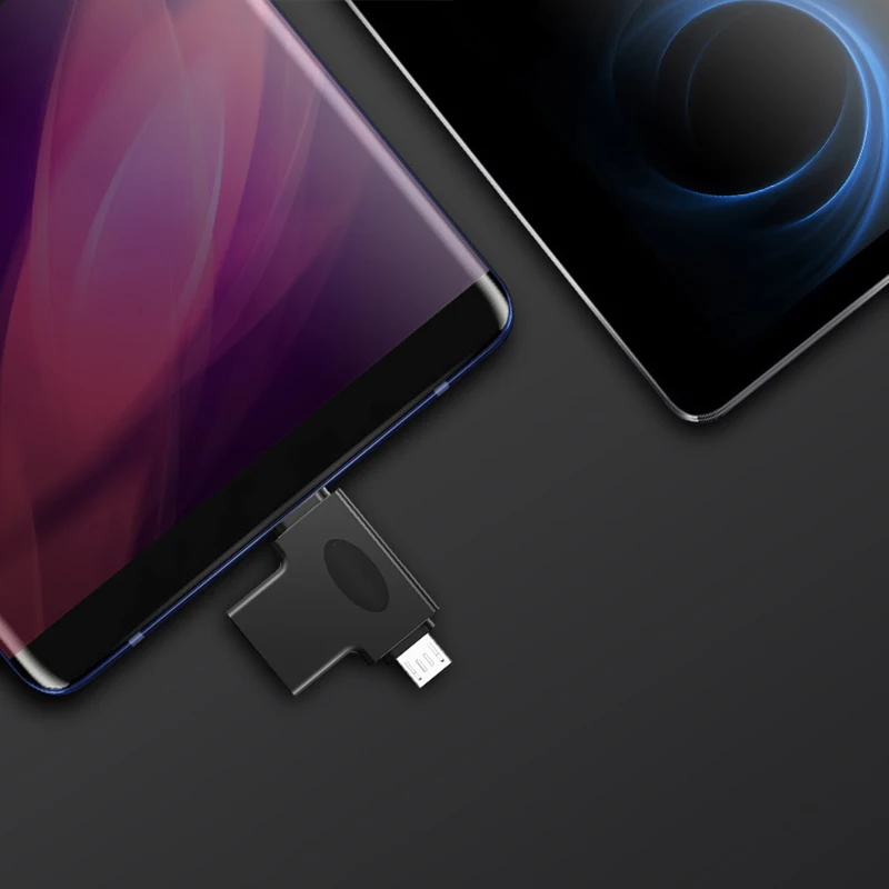 Адаптер для телефона 2 в 1 мини-адаптер Micro usb type C к USB 3,0 адаптер конвертера OTG для мобильного телефона/геймпада/клавиатуры