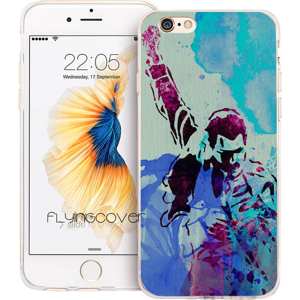 

Fundas Freddie Mercury Clear Soft Silicone Phone Cases for iPhone XS Max XR X 7 8 6 6S Plus 5S 5 SE 5C 4S 4 iPod Touch 6 5 Cover