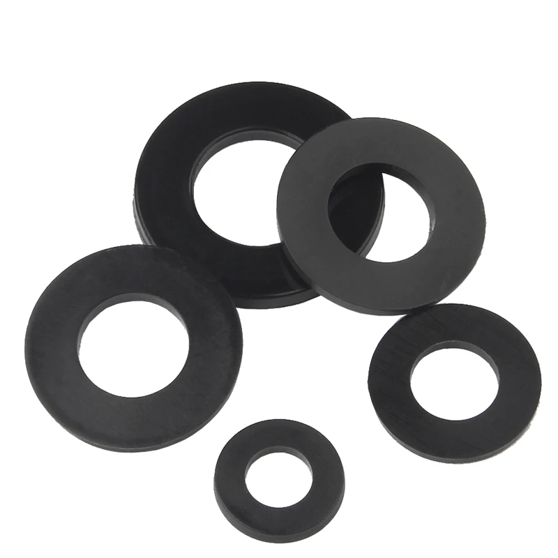

M2-M12 Black Nylon Flat Washer DIN125 M2 M2.5 M3 M4 M5 M6 M8 M10 Plastic Nylon Flat Washer Spacer Gasket Mesons NL66