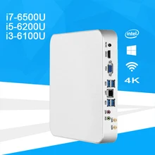 X26UL Mini PC i7 6500U i5-6200U i3-6100U Windows 10 DDR4 4K UHD Thin Client HTPC Gaming PC HDMI VGA WiFi Built-in Cooling Fan