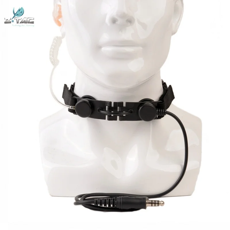 Tactical Throat Adaptador Headset Mirophone Z033 Ztac Softair Militar Airsoft z Mic 17 Z Tactical Throat Mic Adaptador Headset Mirophone