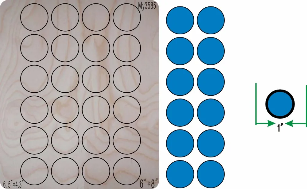 

1 round hole multi-purpose & Wooden Die Fits MY , New