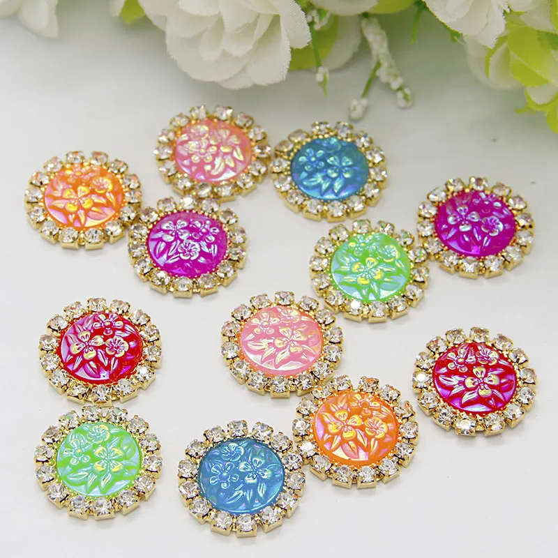 10 шт. 18 мм разноцветные Круглые цветы|cabochon base|cameo settingdiy jewelry |