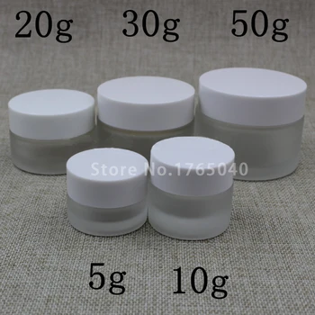 

white colour Transparent empty cosmetic cream jar bottle Acrylic cream bottle cap/Sub bottle/cosmetics Bottle glass 100pcs/lot
