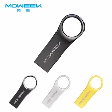 Moweek M17 мини 2,0 USB флэш-накопитель в режиме реального Ёмкость 4 GB/8 GB/16 GB/32 GB/64 GB флэш-накопитель высокого качества металлический флеш-накопитель Ключ U диск