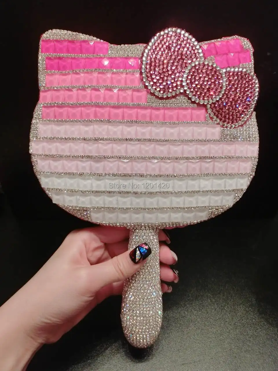 rhinestone mirror hello kitty crystal handmade luxury gifts for girls