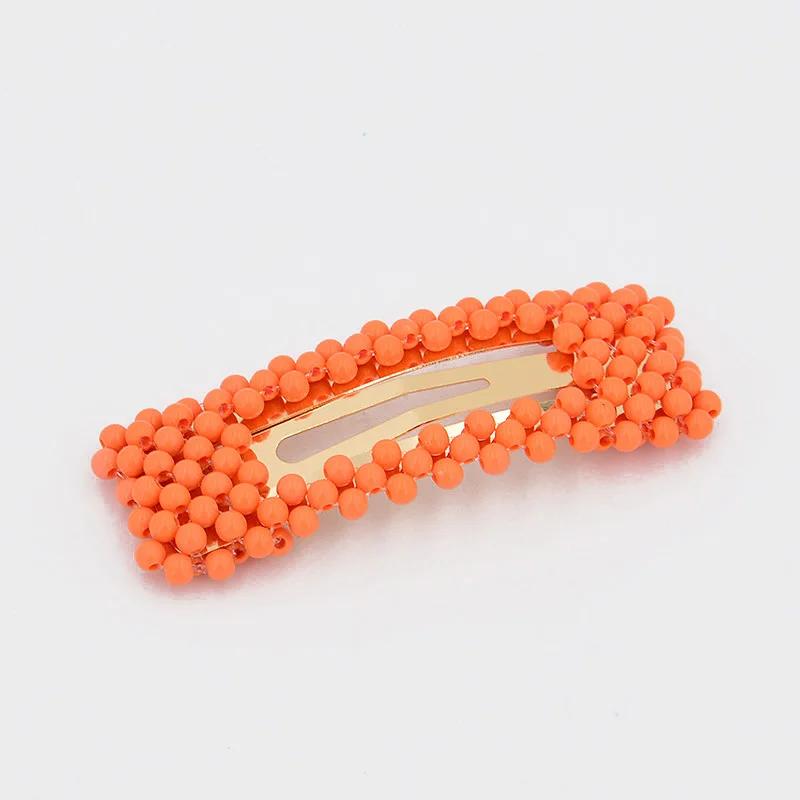 style 1 orange Прекрасный Карамельный цвет с жемчужинами для маленьких девочек Заколки для волос девичьи заколки-пряжки для волос аксессуары заколки для волос barettes, Robe fille enfant - Цвет: style 1 orange