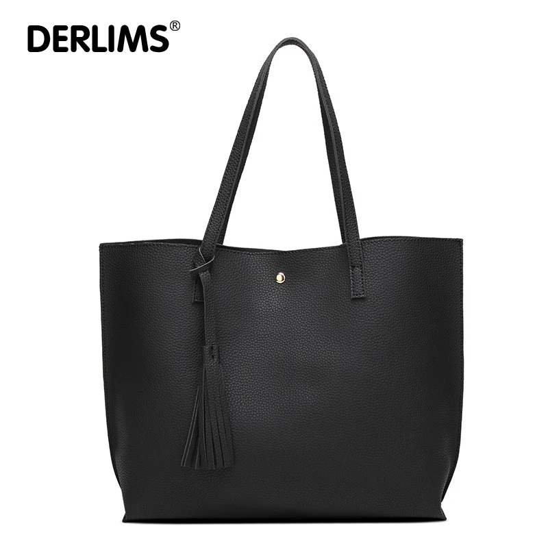 DERLIMS Luxury Brand Women Shoulder Bag Soft Leather TopHandle Bags