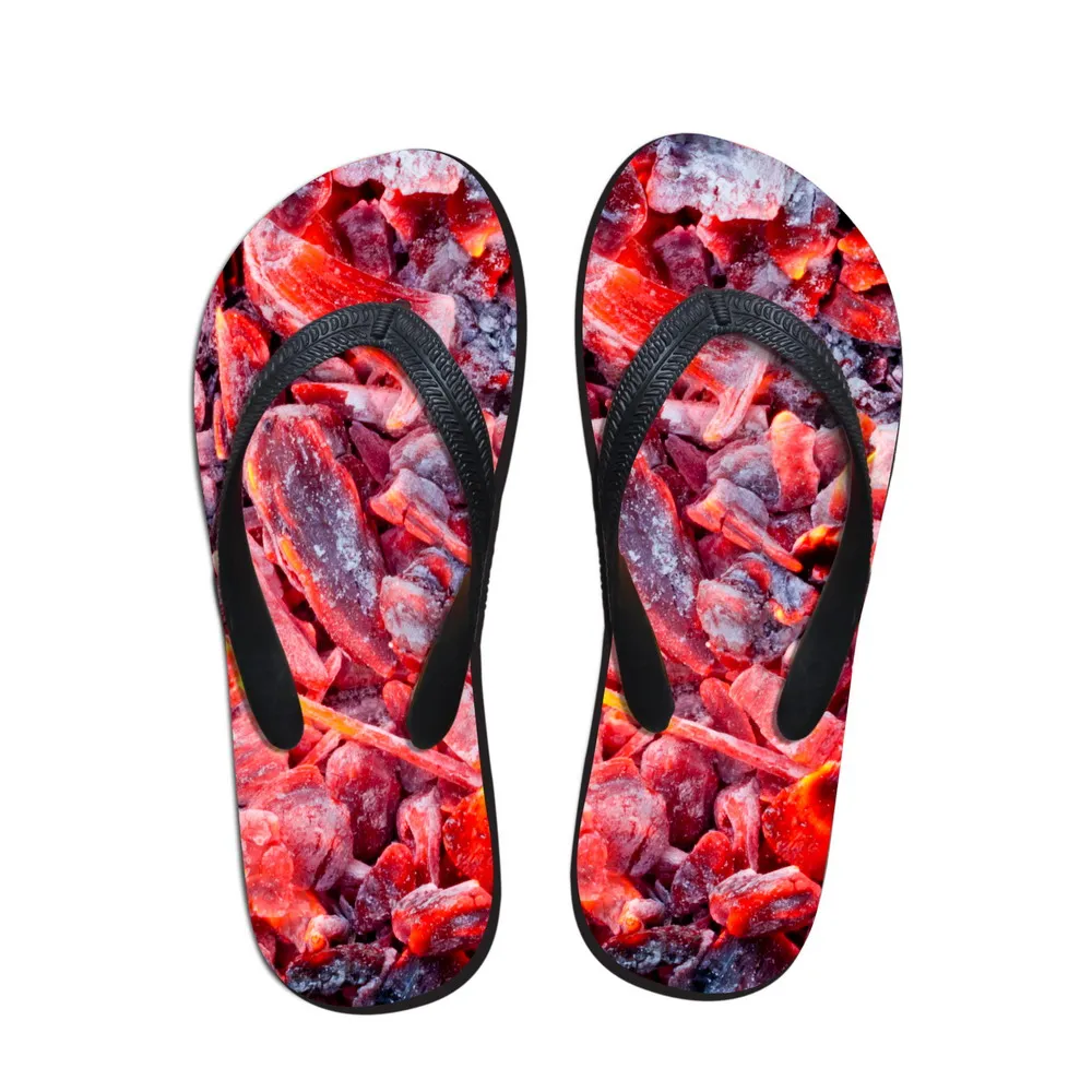 

Carbon Grill Red Funny Flip Flops Men Indoor Home Slippers PVC EVA Shoes Beach Water Sandals Pantufa Sapatenis Masculino