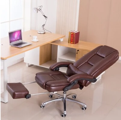 Computer chair home fashion leisure chair can lay the boss chair staff chair swivel chair leather art chair at the noon hour