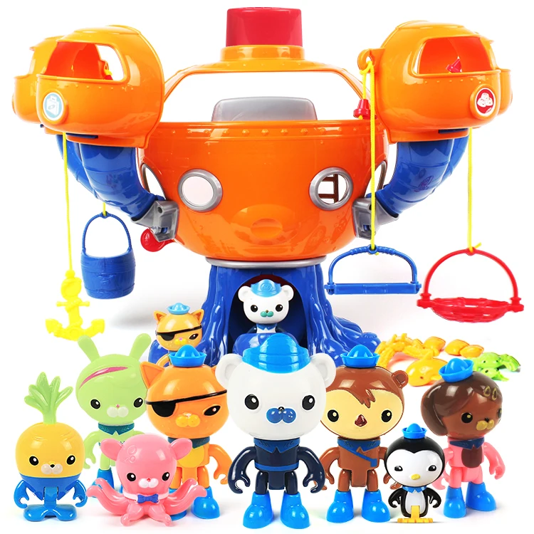 Новинка 51 см большие игрушки Octonauts модели Octo Pod с 2 фигурками новогодние для