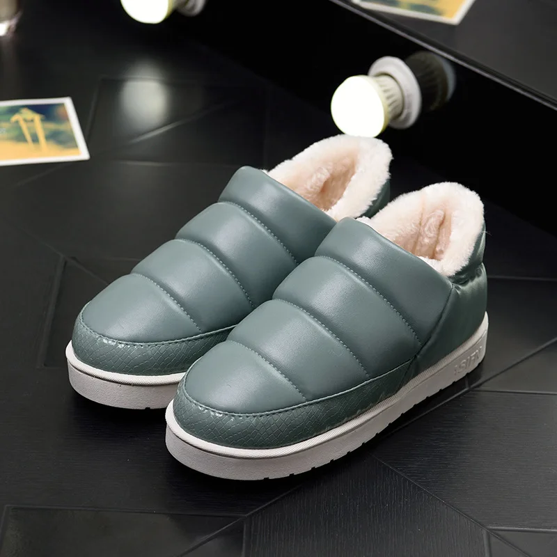A194 Водонепроницаемый женские домашние зимние тапочки теплые домашние зимние ботинки на платформе женская обувь нескользящие плюшевые