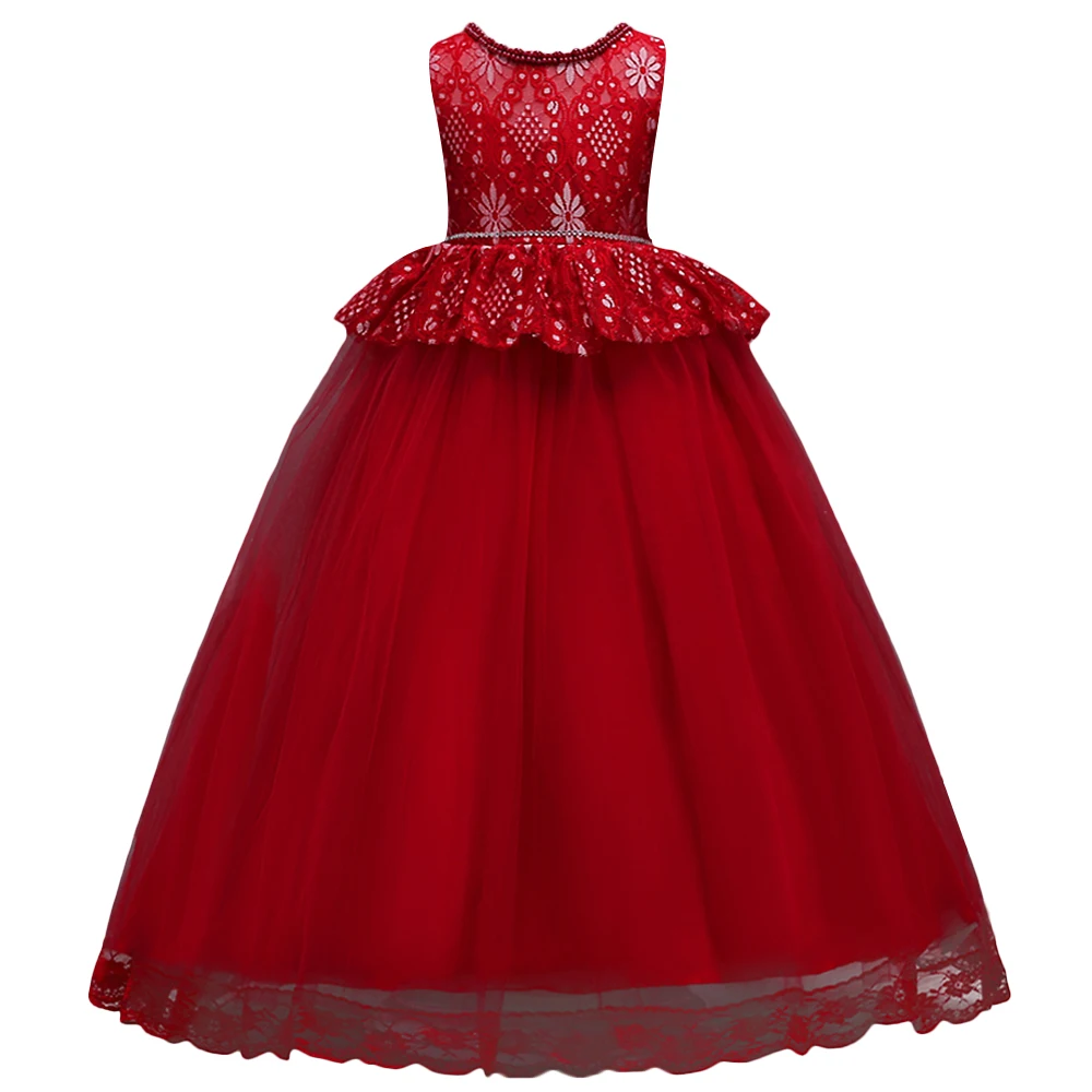 

BAOHULU 2018 Flower Girl Dresses For Weddings Pageant Party Ball Gown Tulle Lace First Communion Dress For Little Girls 3-14Yrs