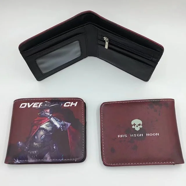 Новые игровые кошельки Overwatch D. VA розовый кролик двойной кошелек с карманом для монет - Цвет: OW-03