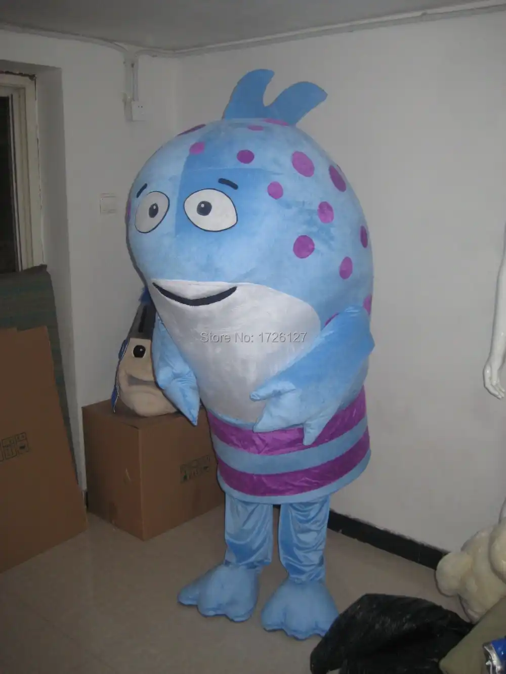 マスコットふくれっ面-ふくれっ面魚マスコット衣装カスタムファンシー衣装アニメのコスプレマスコットテーマ仮装カーニバルの衣装
