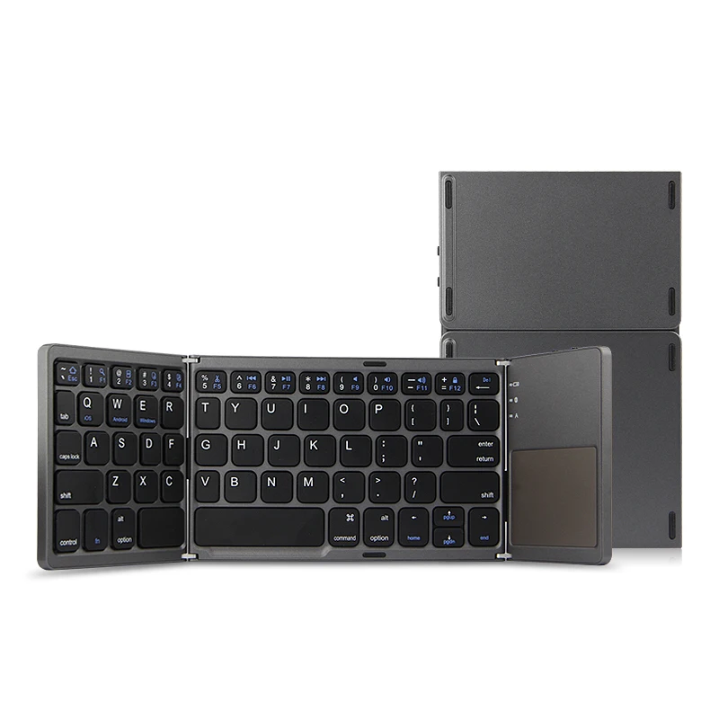 HUWEI Mini folding keyboard Bluetooth Foldable Wireless Keyboard with Touchpad For Asus Chuwi Teclast Sony LG HP Tablets PC case