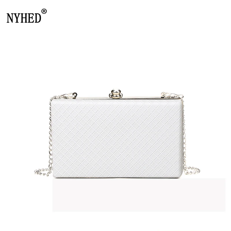 NYHED Women Small Flap Shoulder Bag Fashion Plaid Pu Chains Make Up Handbags Evening Bag NYHED Women Small Flap Shoulder Bag Fashion Plaid Pu Chains Make Up Handbags Evening Bag