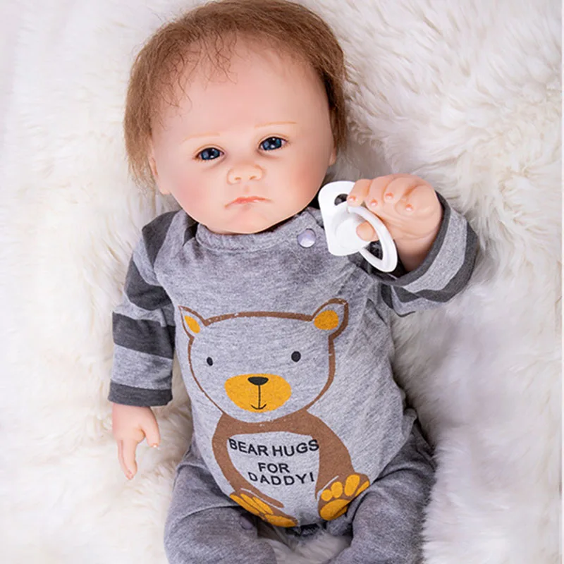 NPK 48 см мягкий силиконовый Reborn Baby Doll мальчик игрушки 19 дюймов реалистичные Младенцы Boneca виниловые модные куклы bebes Reborn Menina 2018