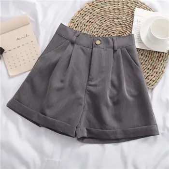 

HziriP 2019 Korea Chic Summer Women Bottoms Solid Office Lady Casual High Waist All Match Fashion Female Suit Straight Short