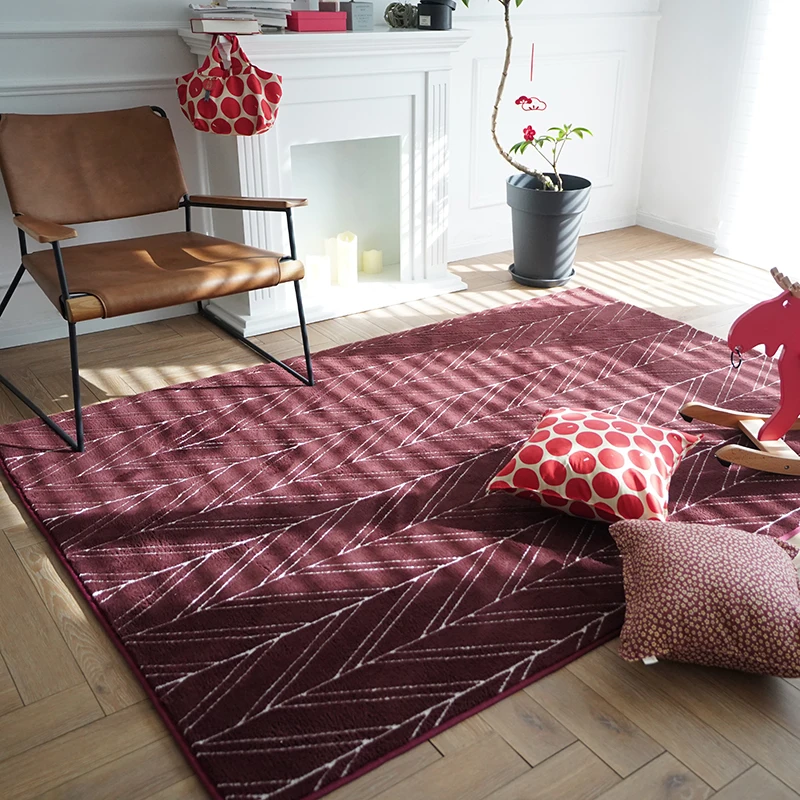 Скандинавском стиле 3D машина плетением геометрический узор гостиная ковры, год украшения дома прикроватные ковры, Татами Коврики