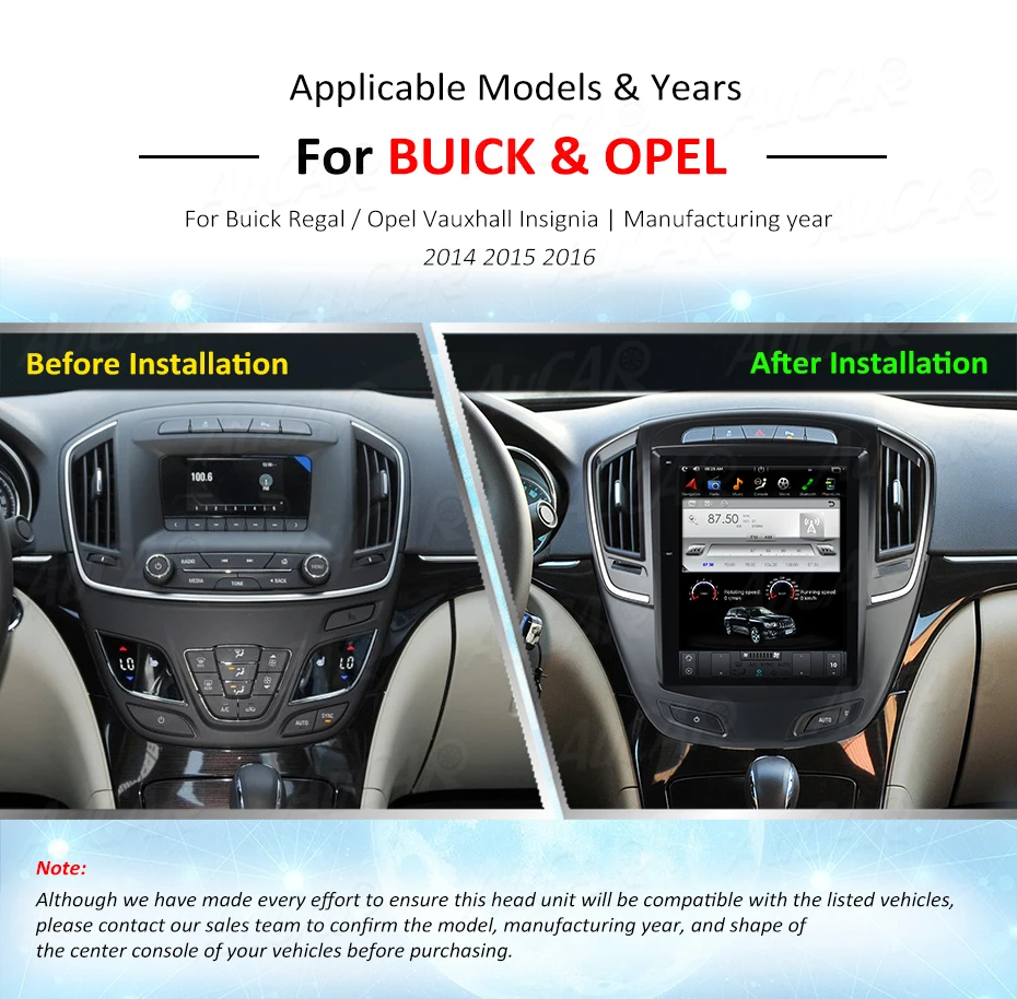 Cheap Android 7.1 10.4" Tesla Style for Opel Insignia Buick Regal 2014 - Car GPS Mulltimedia Bluetooth Radio WIFI 4G Vertical Stereo 7