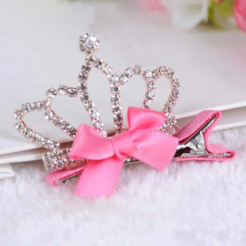 

Children Kids Baby Girls Shiny Crown Rhinestone Princess Hairpins Rabbit Ears Barrettes Crystal Hair Clip Hair Accessories