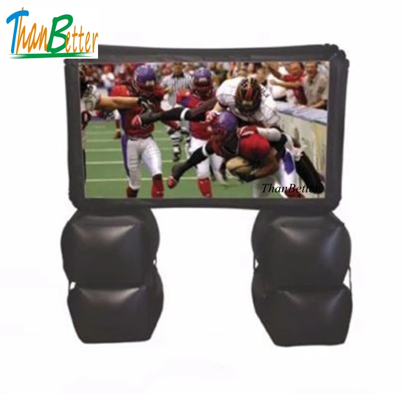 

16:9 big fast set up inflatable cinema screen, easy set up inflatable mobile screen for outdoor party event