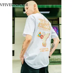 VFIVEUNFOUR хип хоп китайский стиль уличная футболки лето 2019 г. мужские повседневное короткий рукав мужской моды Harajuku