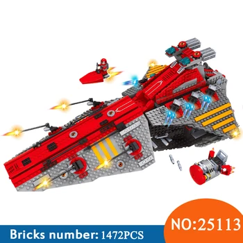 

Ausini 25113 1472pcs Star UCS Republic Star Destroyer Cruiser Building Block War 8039 Toys For Children