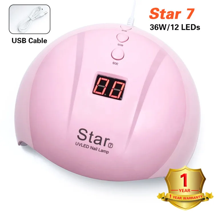 SUN5 Plus 80W/48W UV Lamp LED Nail Lamp Manicure Nail Dryer For All Gels Polish Sun Light Infrared Sensing 30/60/99s Timer - Цвет: Star7