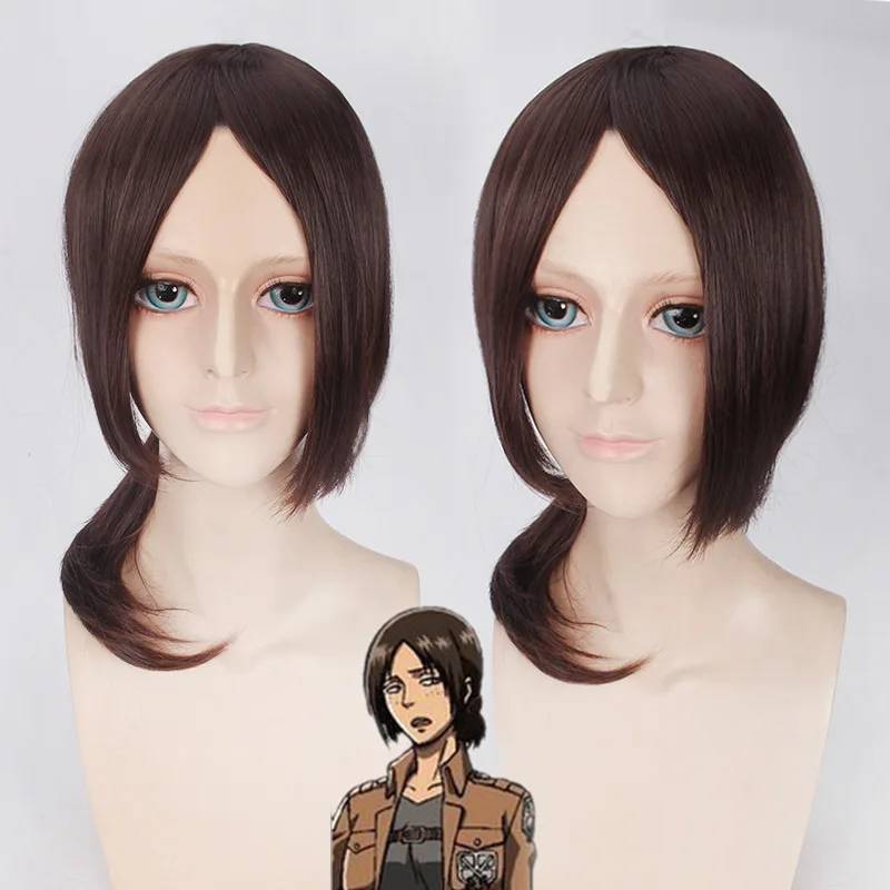 

Hot Sale Attack on Titan Ymir Cosplay Wigs for Women Medium Long Brown Synthetic Hair Wig Christmas Gift Anime Party