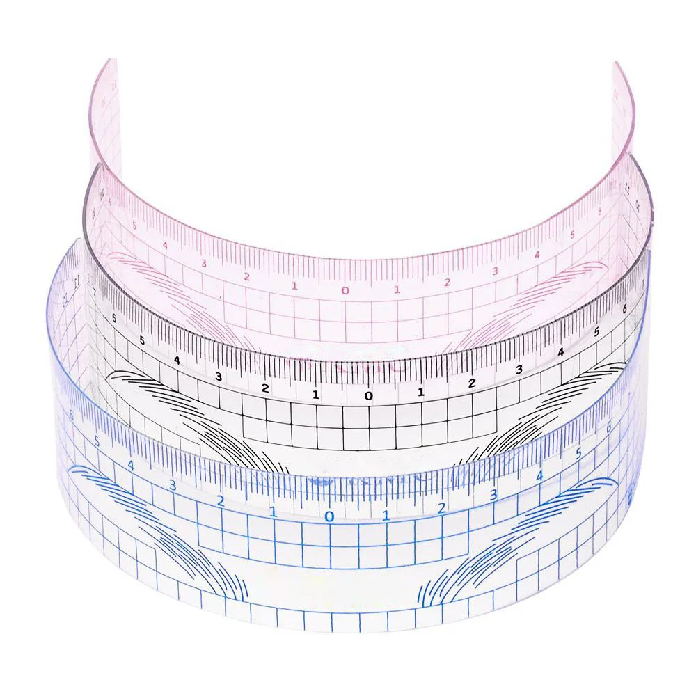 1 шт. многоразовый полуперманентный для бровей линейка для бровей инструмент для измерения бровей направляющая линейка для бровей каллипер трафарет макияж