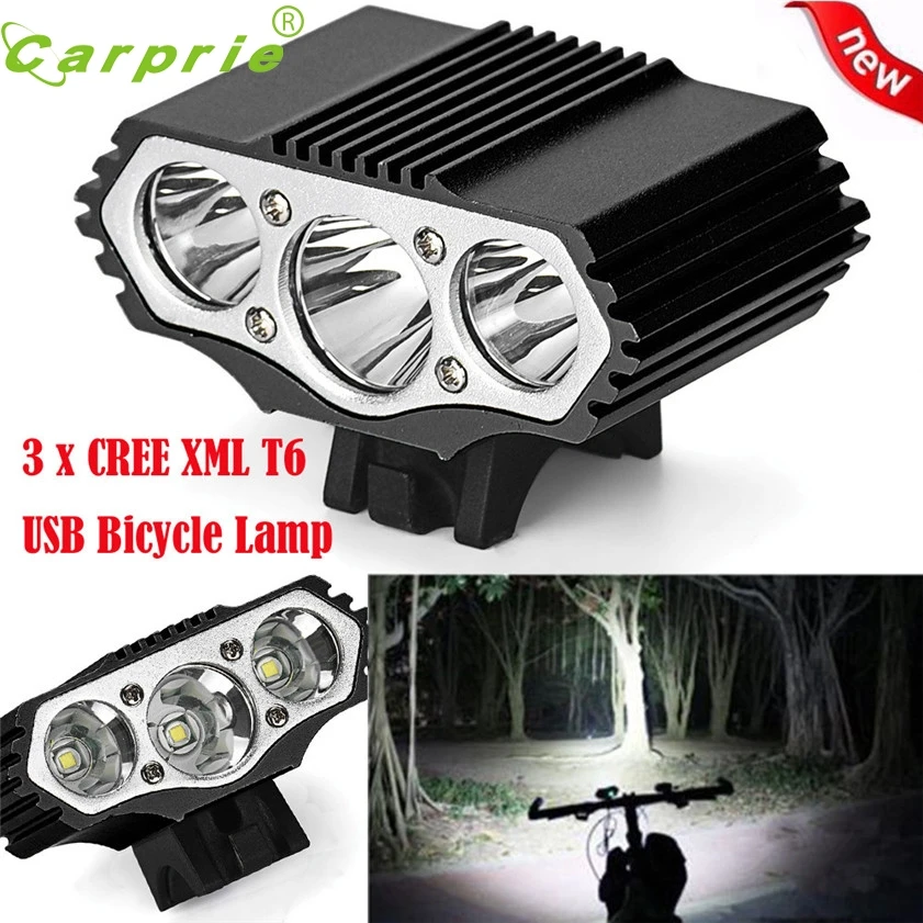 

Super 12000 Lm 3 x XML T6 LED 3 Modes Bicycle Lamp Bike Light Headlight Cycling Torch 170119