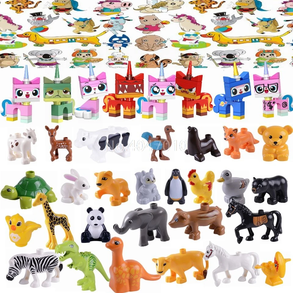 

Duplo Building Blocks Animal Series Model Dinosaur Panda Giraff Toy & Hobbies Compatible Friends Birthday Gifts