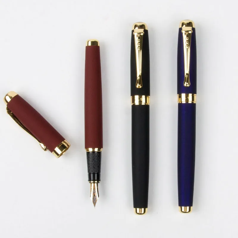 

2018 New WingSung Series Metal Painting Fountain Pen with 0.5mm Nib Luxury Black/red/blue Inking Pens for Gift