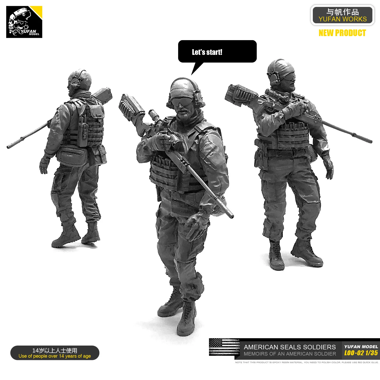 

1/35 United States SEALS Sniper Resinator LOO-02