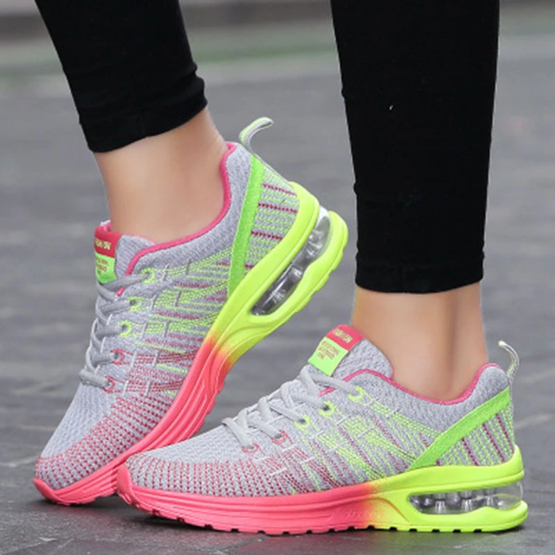 Zapatos mujer, cesta para mujer, moda 2018, de deporte para mujer, malla de aire a juego, zapatos informales cordones para mujer, zapatillas tenis femeninas|feminino|feminino tenisfeminino casual - AliExpress