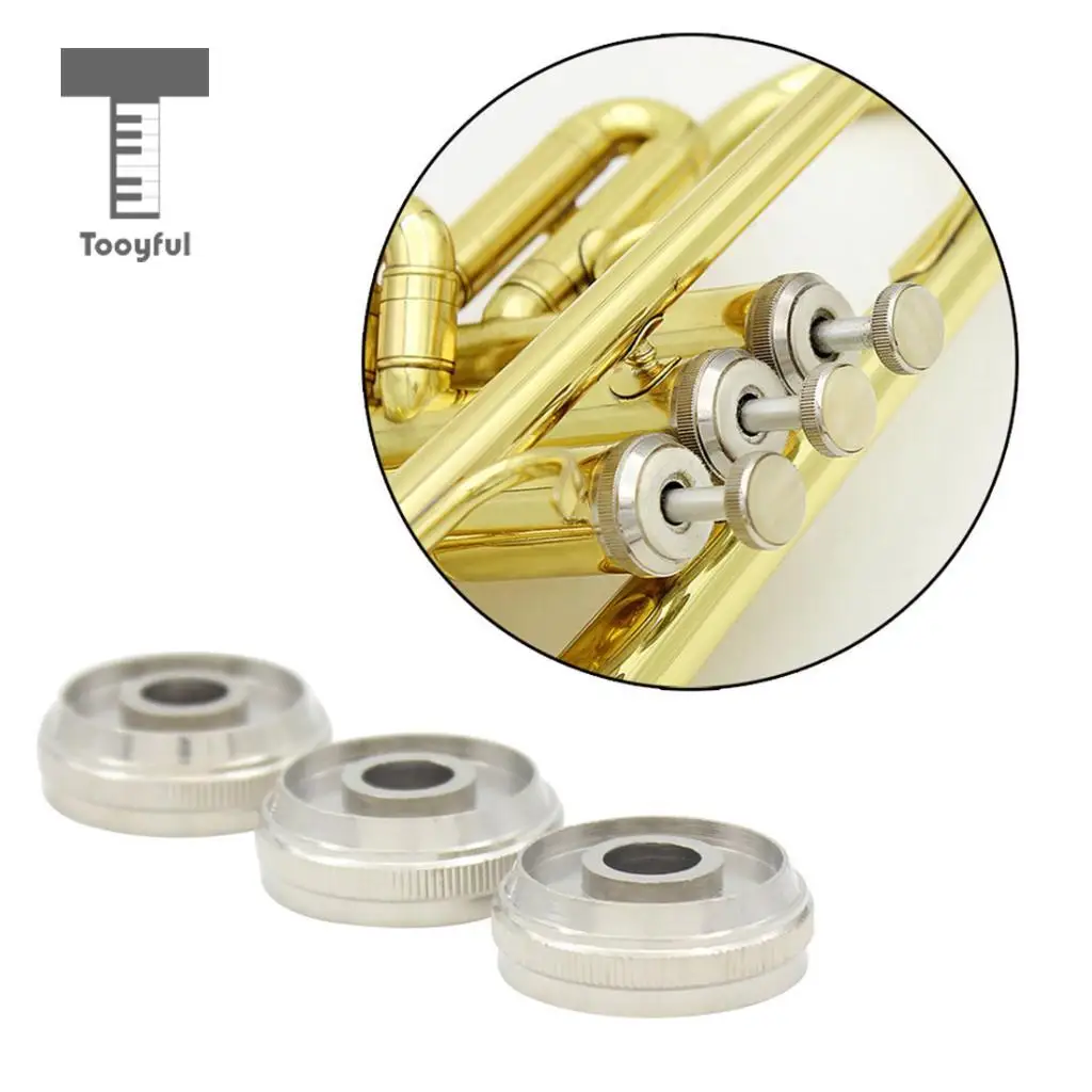 Tooyful 3Pcs Trumpet Valve Cap Screw Trumpet Repair Replacement Parts Tough