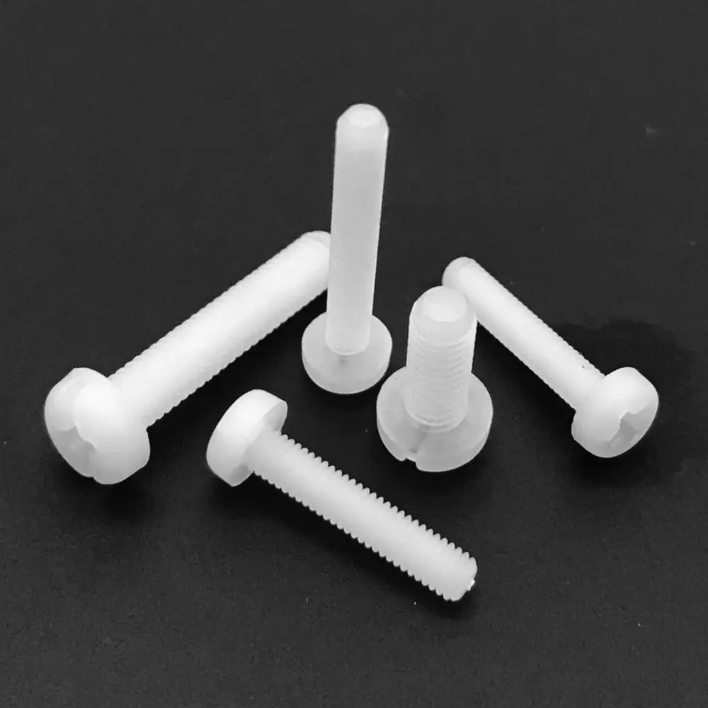 50pcs Black White M2 M2.5 M3 M4 Plastic Nylon Hex Hexagon Standoff Spacer Male-Female Female Phillips Pan Round Head Screw Nut chains Hardware