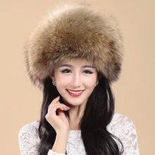 Горячая Распродажа CDH030 модная зимняя шапка из меха енота для женщин
