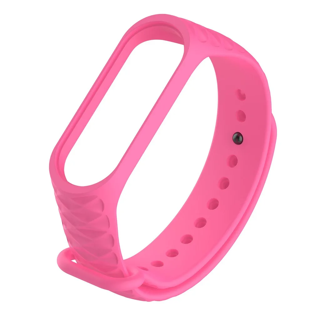 Заменить Для мужчин t браслет ремешок на запястье для сяо ми группа 3 Мода Повседневное для мужских и женских часов полосы простой пряжкой спортивный мягкий силиконовый - Цвет ремешка: Pink