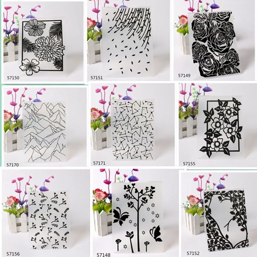 

New Arrival Nature Flower Plastic Embossing Folder For Scrapbooking Paper Card Photo Album Making Decor Embossing Template