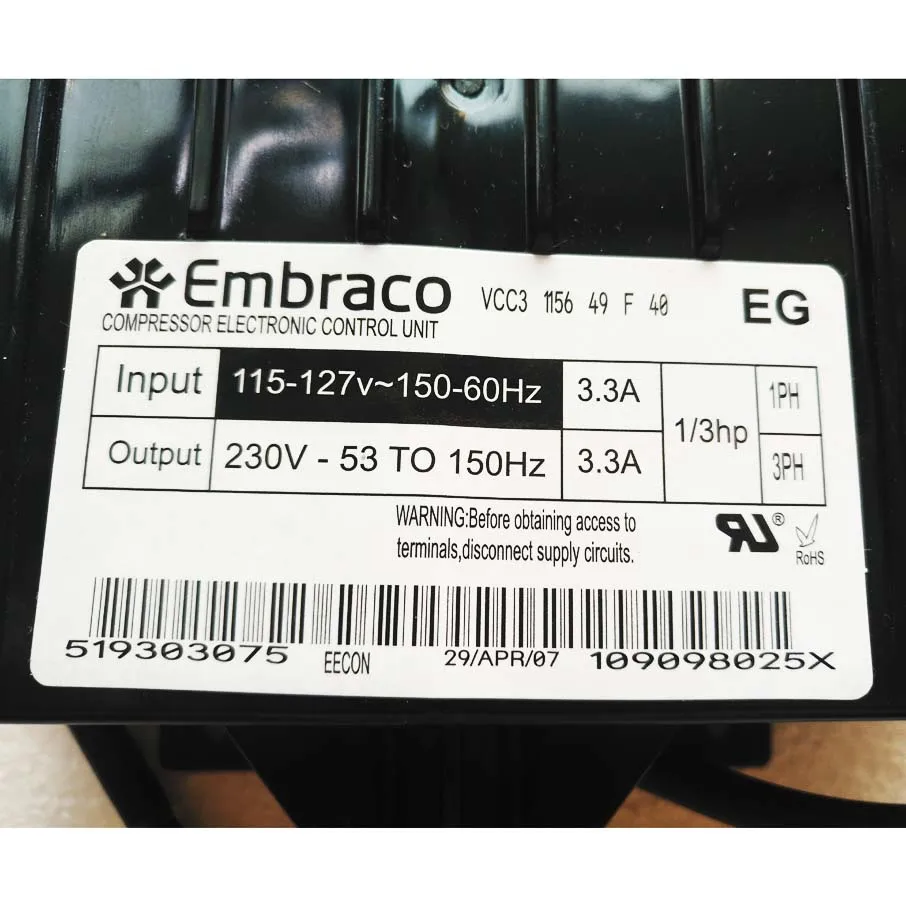 

New 0193525189 embraco VCC3 1156 inverter Board 115V For Haier refrigerator