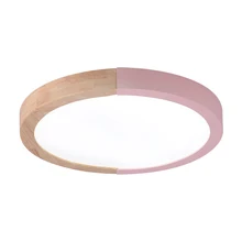 Nordic macaron wooden ceiling lights modern simple living room bedroom colorful lighting fixture bedroom round LED ceiling lamp Nordic macaron wooden ceiling lights modern simple living room bedroom colorful lighting fixture bedroom round LED ceiling lamp