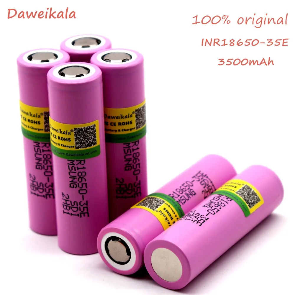 

Daweikala For 18650 3500mAh 13A discharge INR18650 35E INR18650-35E 18650 battery Li-ion 3.7v rechargable Battery