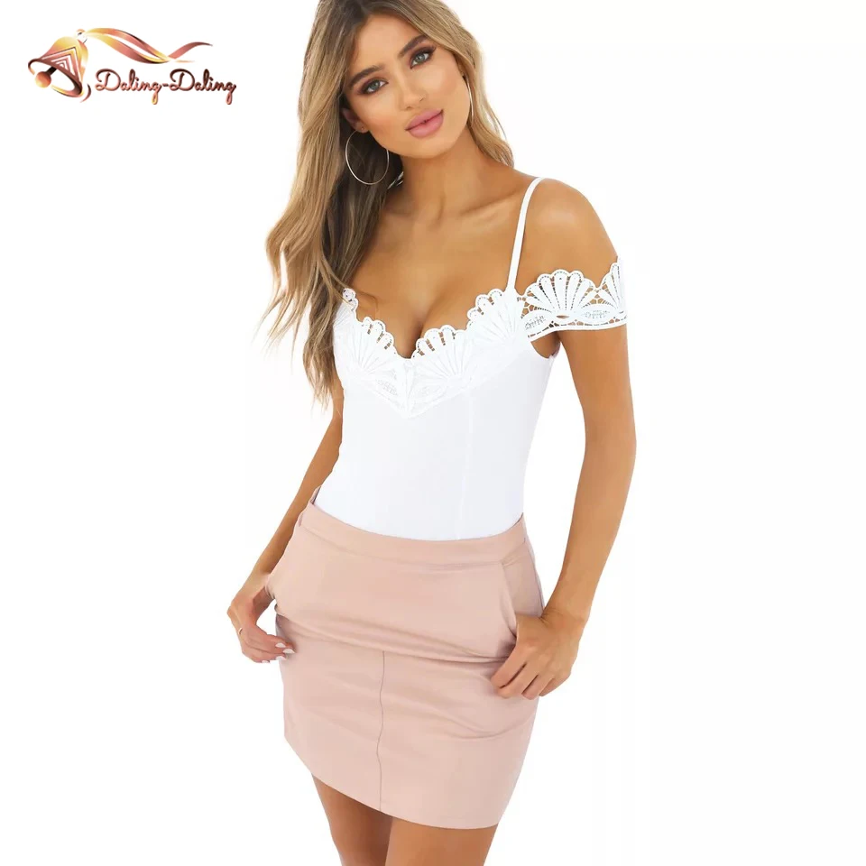 

2019 New style unique jumpsuit lace stitching suspender jumpsuit