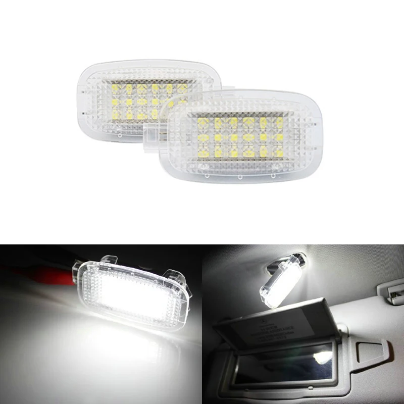 Белый светодиод любезно двери автомобиля для ног чемодан багажник туалетный зеркало бардачок светильник для Benz W204 W216 W212 C207 X204 GLK W221 R230